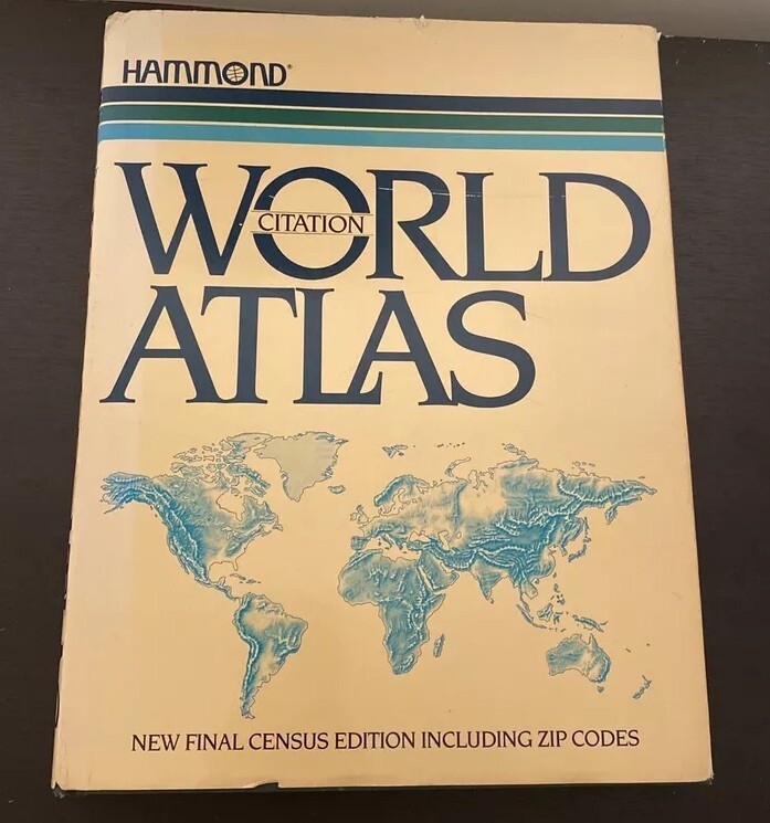CITATION WORLD ATLAS By Hammond Incorporated – Hardcover – DJ 1982