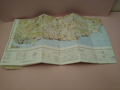 1962 Ordnance Survey Map South East England Sheet 17. Worn cover but Intact map.