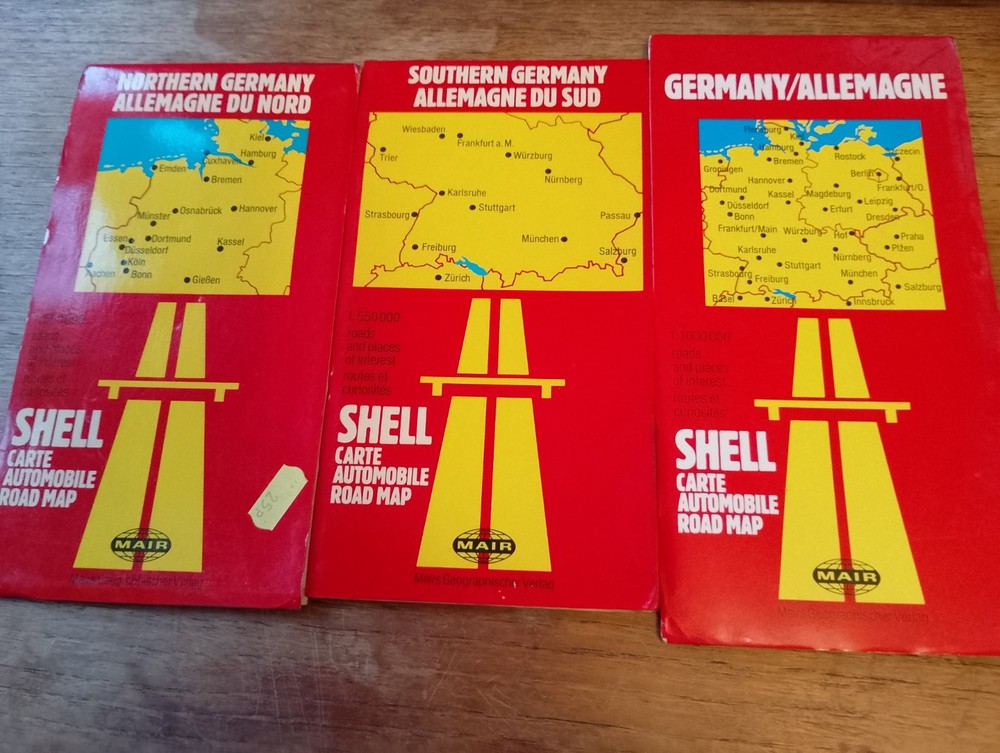 3 Shell Germany Road Maps Mair