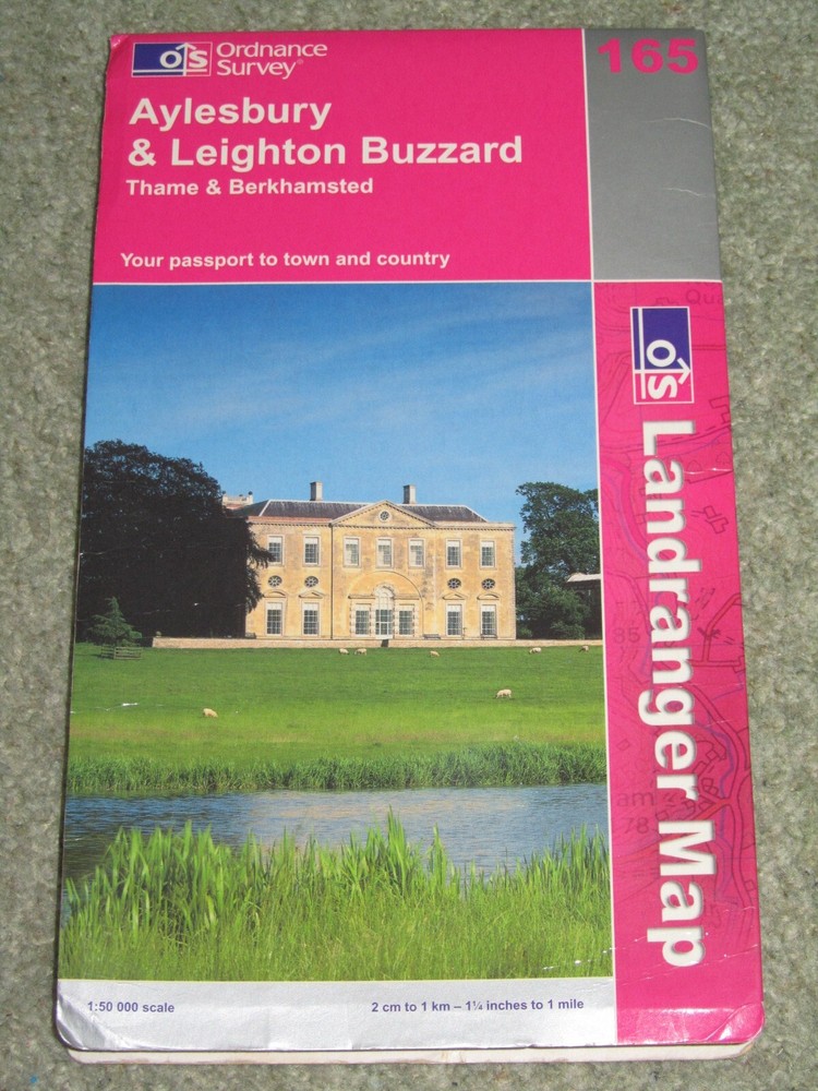 OS Ordnance Survey Landranger Map Sheet 165 Aylesbury & Leighton Buzzard – 2002