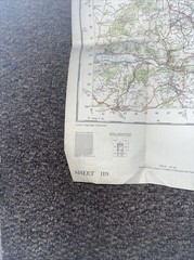 Ornance Survey one inch map -Stafford -1953 -sheet 119-cloth Paper
