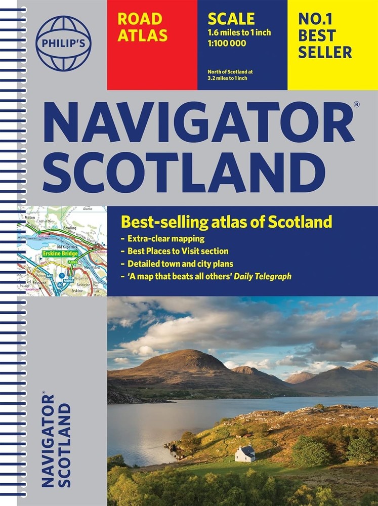 Philip’s Navigator Scotland (Philip’s Road Atlases) by Philip’s Maps – Good