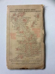 Vintage Ordnance Survey 1 Inch Map No. 127 Aberystwyth