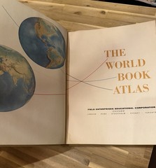 The World Book Atlas 1966 Field Enterprises Hardcover Illustrated Geography