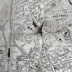 Vintage OXFORD Barrett’s STREET MAP of mid 1970s.