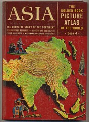 Vintage 1960 The Golden Picture Book Picture Atlas of the world 4 Asia