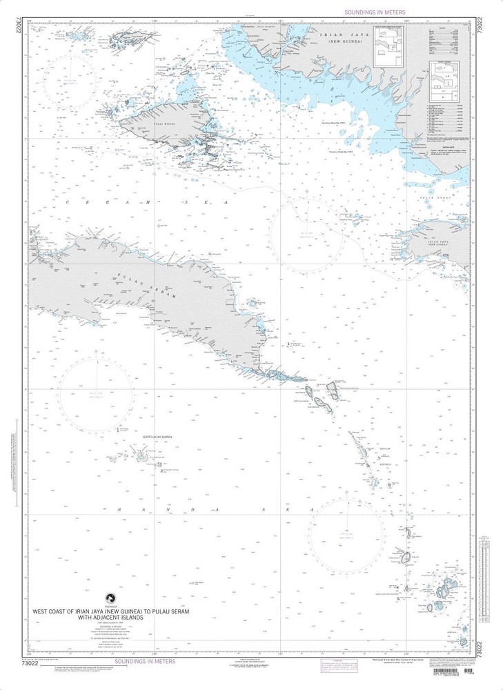 West Coast of Irian Jaya (New Guinea) to Pulau Seram | NGA Chart 73022