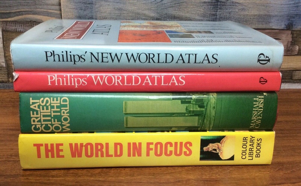 Book Bundle Philips’ World Atlas + New World Atlas World in Focus + Great Cities