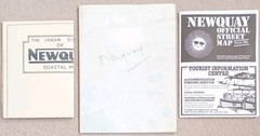 3 Street Maps of Newquay, Cornwall.
