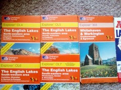 THE ENGLISH LAKES OL 4 5 6 7 303 DISTRICT EXPLORER ORDNANCE SURVEY MAPS OS LOT