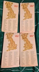 BARTHOLOMEW Half Inch Cloth Maps x4 Twedale Northumberland – Perthshire -Lakes
