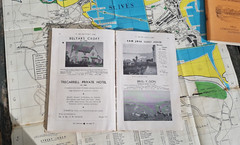 Newquay Padstow OS Linen Map St Ives Cornwall Town Guide Coach Guide AA hotels