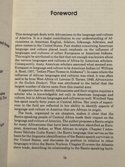 The Bantu Speaking Heritage Of The United States By Winifred Kellersberger Vass