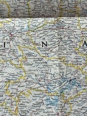 National Geographical maps (2) China, and Vietnam, 1960s vintage