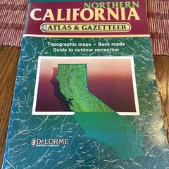 Vintage DeLorme Northern California Atlas Gazetteer 1988 2nd Ed Topographic Road