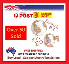 DIY 3D Gold Foil Coated Scratch Globe – World Scratch Off Travel Atlas Map