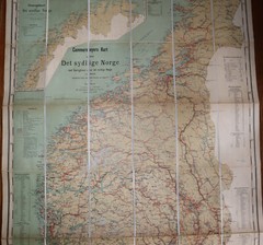 1895 South Norway Cammermeyers Kart Det Sydlige Norge Folding Map Stanford Case