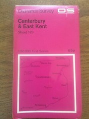 Canterbury & East Kent England OS Landranger GB Map 1:50000 First Series