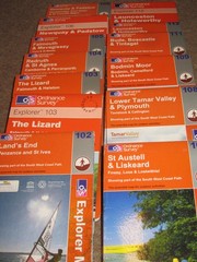 OS Ordnance Survey Explorer maps – Cornwall – assorted – very good condition