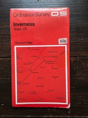 OS Ordnance Survey One Inch Map, Inverness, sheet 28, 1967