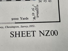 OS, 2.5 Inch to 1 Mile Map, sheet NZ 00, New Forest area, Yorkshire 1952