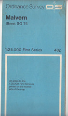 Ordnance Survey 1:25,000 First Series Map Sheet SO 74 Malvern