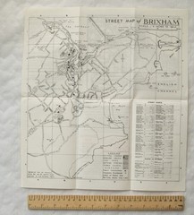 Vintage: Street map of Brixham, scale 6 inches to 1 mile