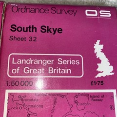Ordinance Survey OS Maps Scotland Scottish Joblot x7 Plastic Cover Skye Oban