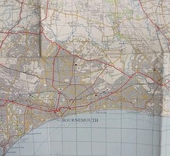 Ordnance Survey One-Inch Map, Sheet 179: Bournemouth (Cloth Map, 1962 Reprint).