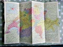 Vintage Tourist Map of Switzerland 1958 National Tourist Office