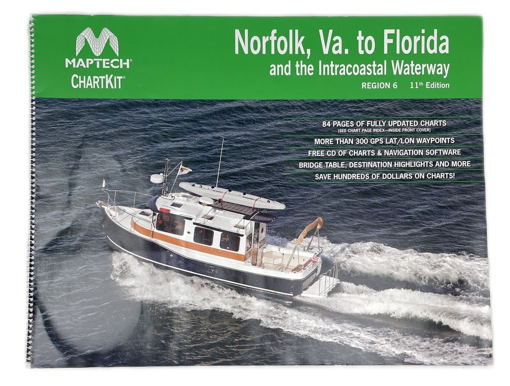 Norfolk VA to Florida 11th Edition Region 6 Maptech ChartKit
