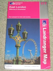 OS Ordnance Survey Landranger Map Sheet 177 East London – 2002