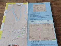 Vintage Folded CMA Wagga Wagga and District Tourist Map NSW, First Edition 1984