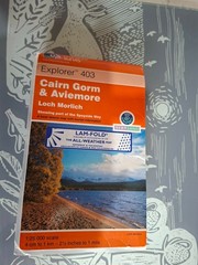 OS Explorer series 1:25000 Lam-fold waterproof map – sheet 403 Cairngorm