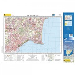 Spain map 0872-III: Alicante/Alacant hiking walking topographic 1:50K