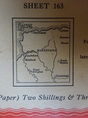 OLD OS Map BARNSTAPLE ILFRACOMBE APPLEDORE BIDDEFORD LUNDY CHULMLEIGH 1946
