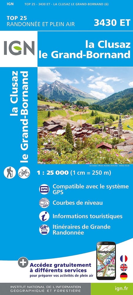 La Clusaz / Grand-Bornand (Map) TOP 25 (UK IMPORT)