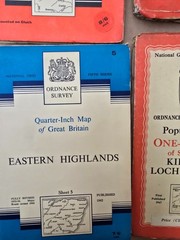 Collection 12 Ordnance Survey – Popular Edition – One Inch Map cloth