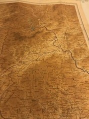 Vintage 1930’s Cloth Bartholomew Revised Half Inch Contoured Map 22 Cardigan