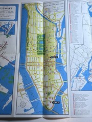 New York City Map and Guide, First National City Bank, Fold-Out Street Map 1963