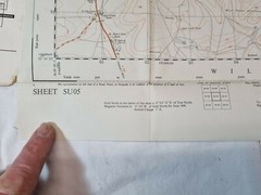 Vintage Urchfort Ordnance Survey Map 2.5 inch 1958 Paper Edition – Sheet SU 05