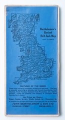Bartholomews Half Inch Contoured Map Sheet 25 Fenland 1947 Cartography