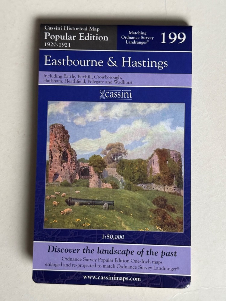 Cassini Historical Map, Eastbourne & Hastings 1920-21 ( Reprint 2007 ) no: 199