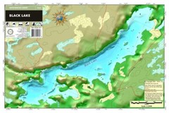 Black Lake | Waterproof Chart | 12 x 18
