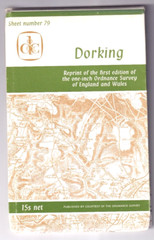 DORKING – Reprint of the first edition of one-inch Ordnance Survey map