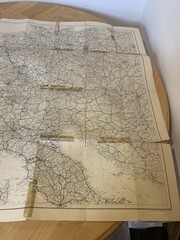 Vintage Autocheques Road Map Of Central Europe Pre Decimal Folding Motor Map