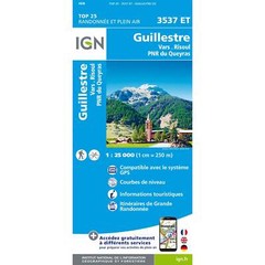 France 1:25K map 3537ET: Guillestre Vars Risoul & PNR du Queyras hiking walking