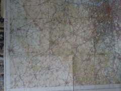 GREATER LONDON Half inch District Map COTTON BACKED 1962 41 X 32inch