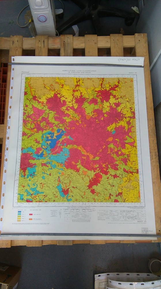 Agricultural Land Classification: Manchester, Sheet 101, 1964; Ordnance Survey