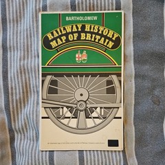 Vintage Bartholomew Railway History Map Of Britain